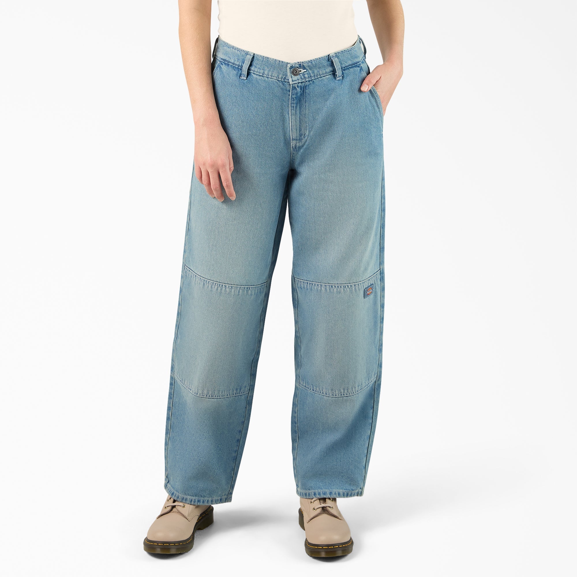Women’s Loose Fit Double Knee Jeans
