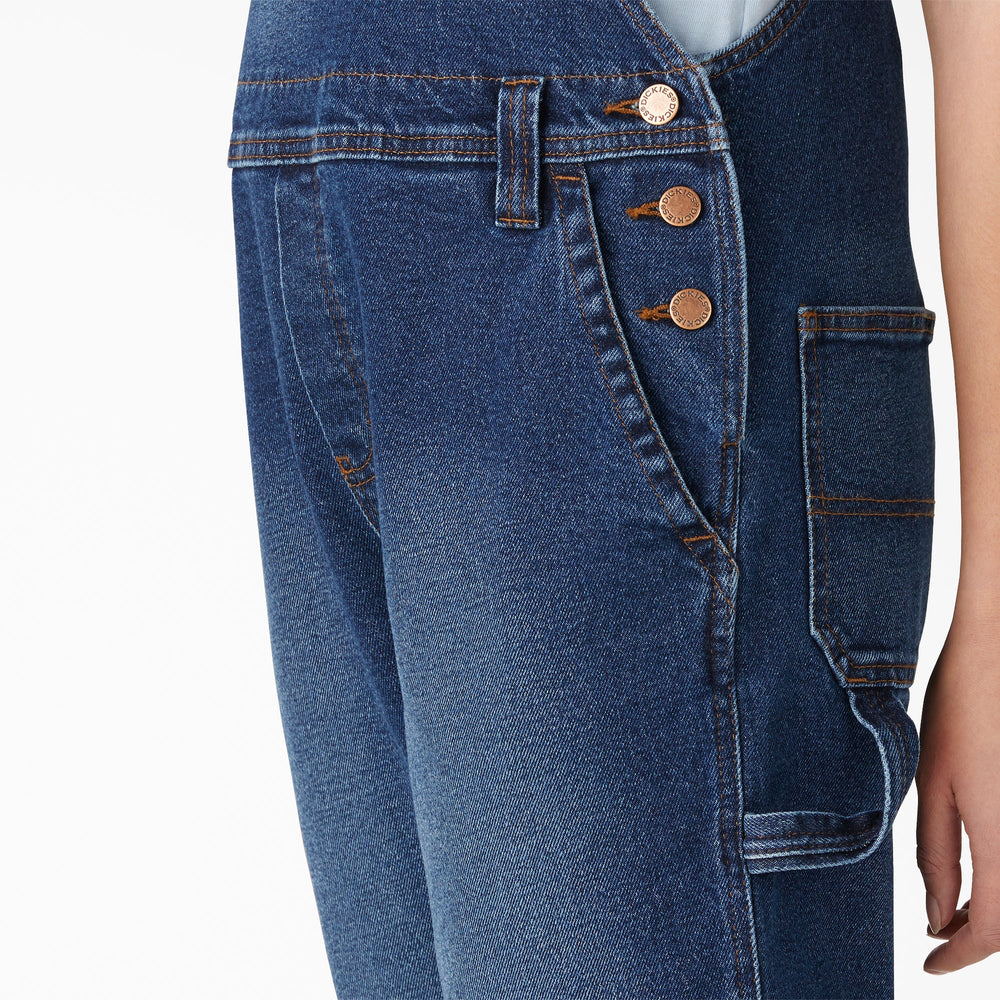 Women's Denim Boyfriend Fit Bib Overalls