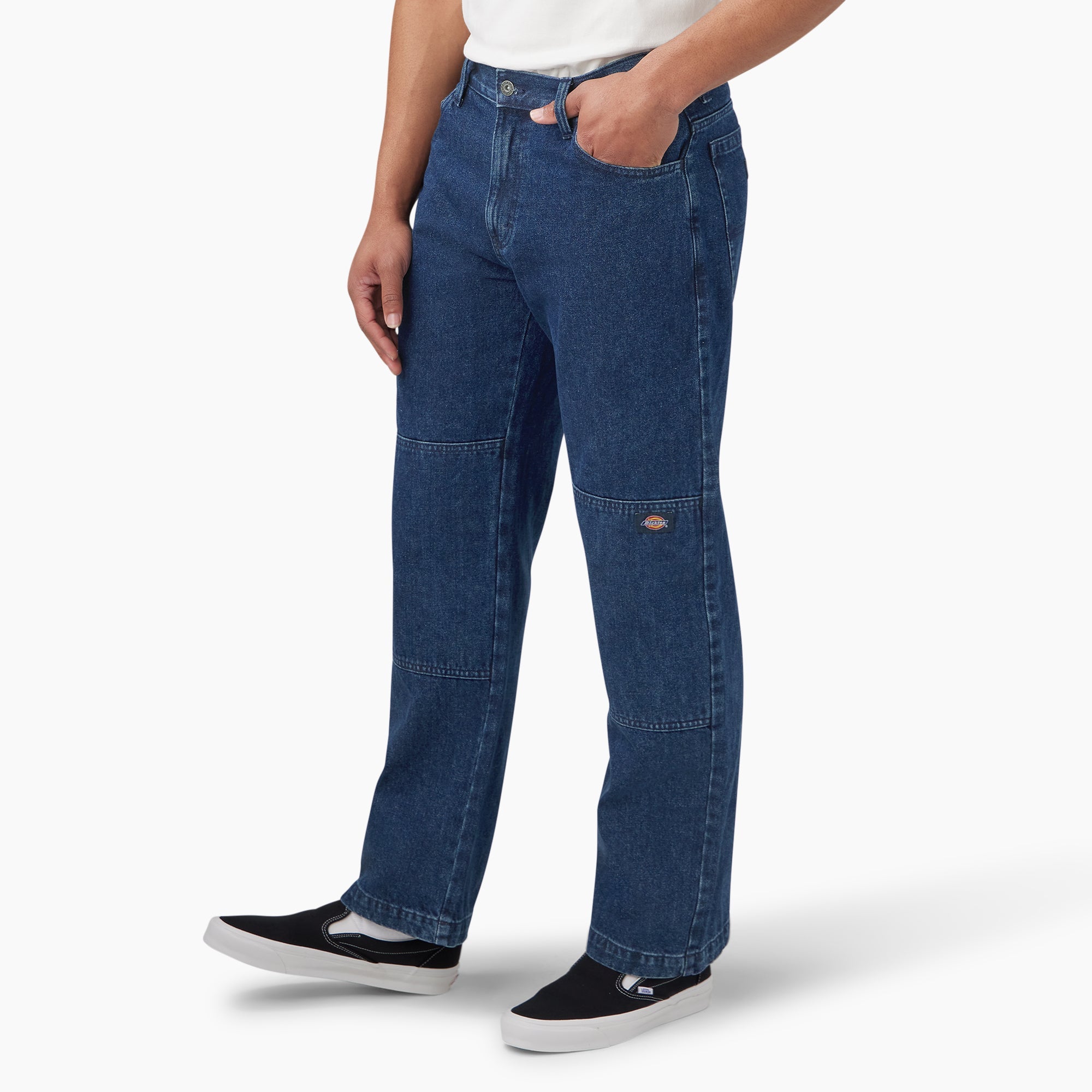 Loose Fit Double Knee Jeans