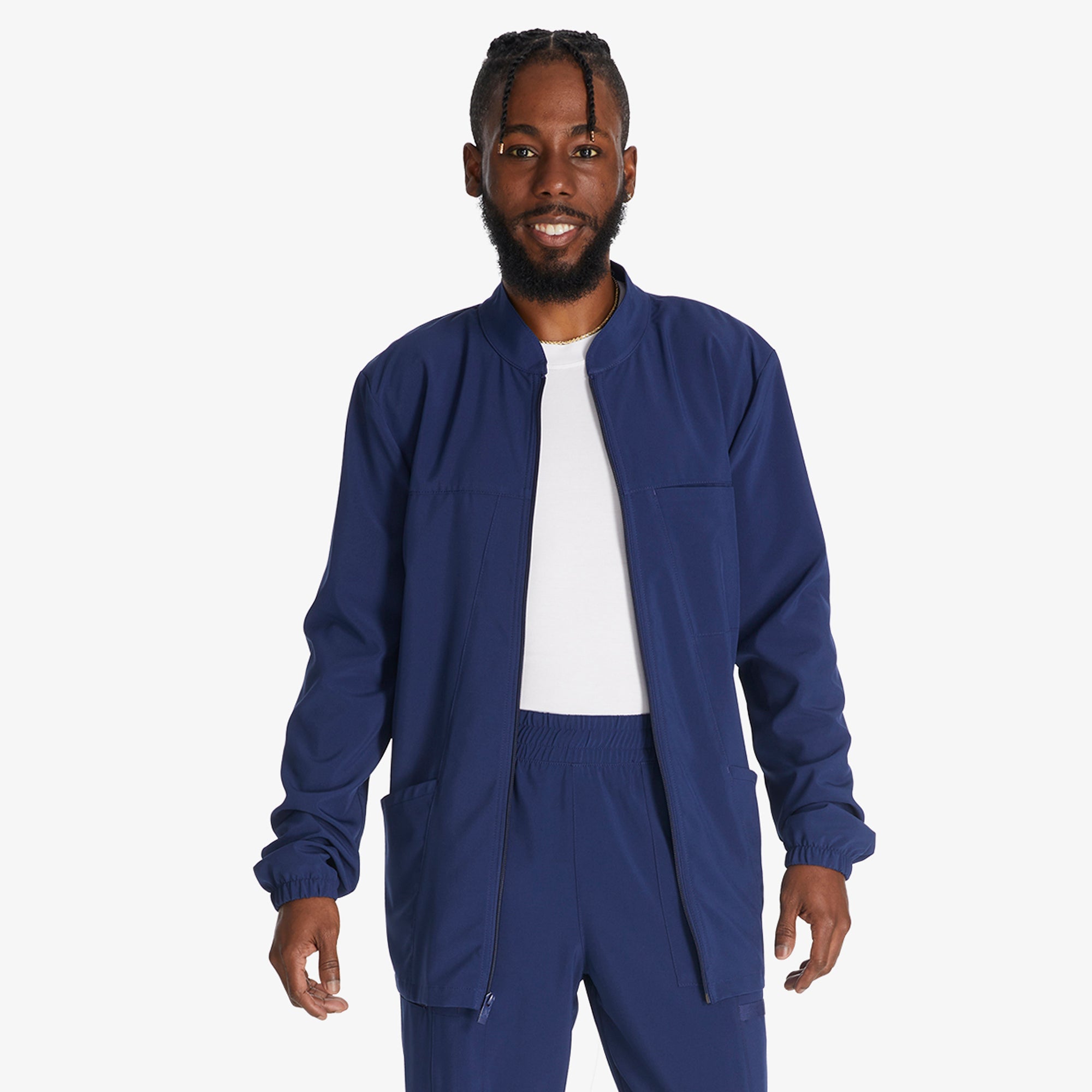 Men's EDS Essentials Zip Front Scrub Jacket