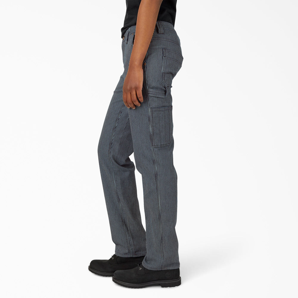 Women's FLEX Relaxed Fit Hickory Stripe Carpenter Pants