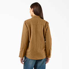 Women’s Fleece Lined Flannel Chore Coat