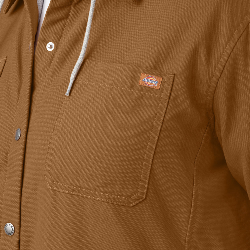 Women's Plus Duck Hooded Shirt Jacket