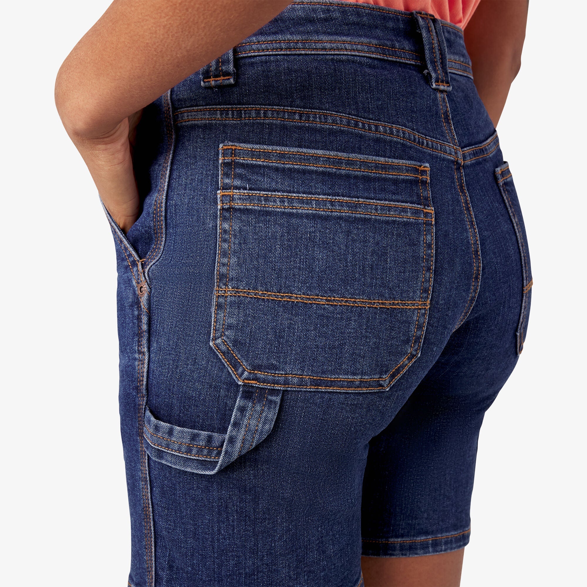 Women’s Relaxed Fit Denim Carpenter Shorts, 7"